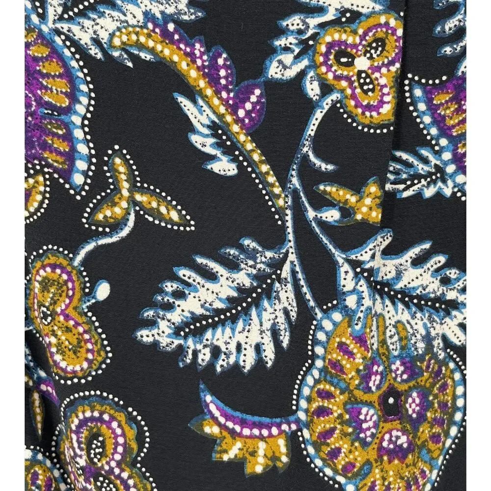 ba&sh skirt Venise paisley wrap black X-Small XS - Picture 3 of 9